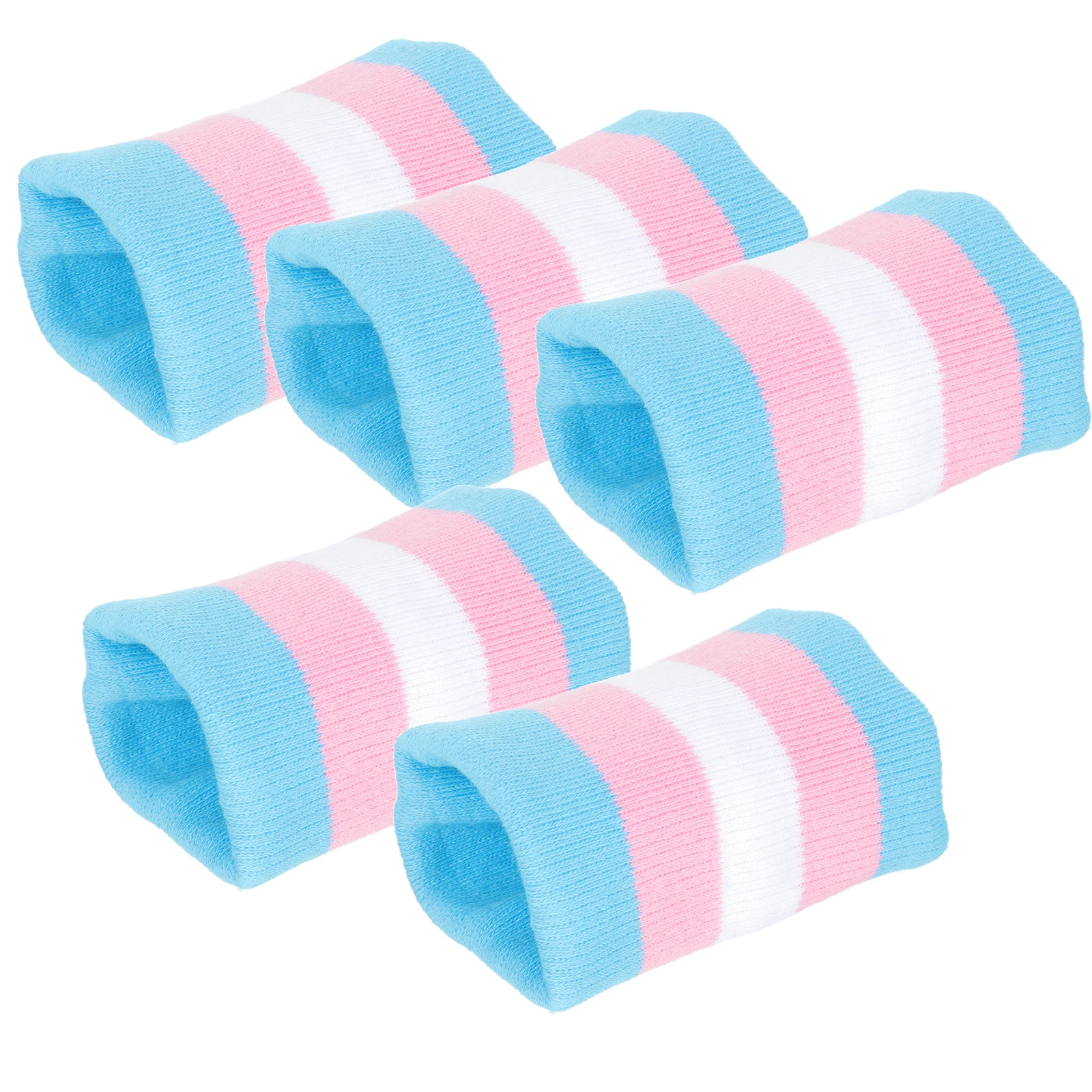

5Pcs Wristbands Sports Sweat Absorbing Bracelets Cycling Fitness Protection Breathable Wrist Support for Running Basketball
