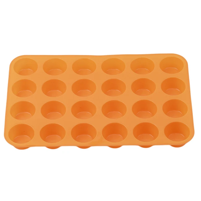 24-Hole Cake Mold Silicone Soap Cookies Cupcake Bakeware Pan Tray Mould Home Mini Muffin Cup 3D Non-stick Jelly&Candy Mold image 3