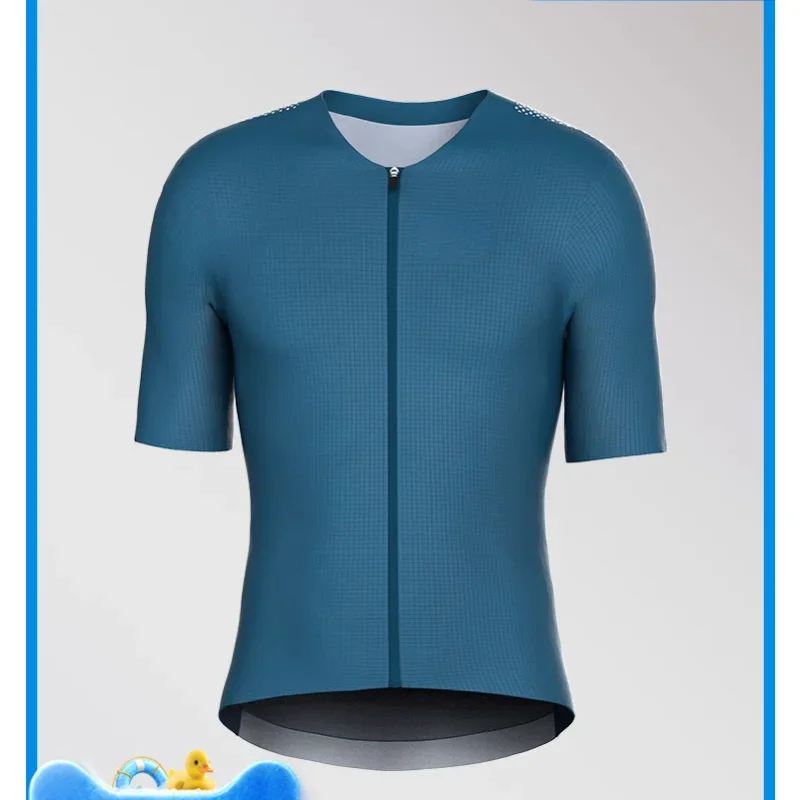 Woven Fabric High-End Cycling Clothing Men's Summer Short-Sleeved Shirt Road Bike Bicycle Mountain Speed Dry Clothes