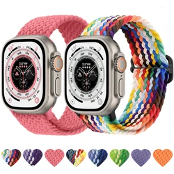 Bracelet en nylon respirant pour Apple Watch Ultra, bracelet confortable, 44mm, 40mm, 49mm, 10mm, 46mm, 42mm, 9, 8, 7, 45mm, 41mm, iWatch 6, 5, 4, SE