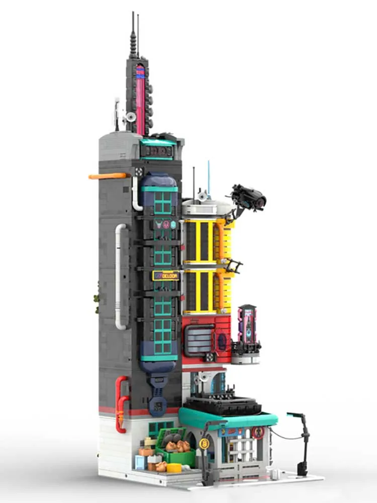 Popularny Model Budynku Moc Klocki Konstrukcyjne Unikalny Model Architektury Miasta Technologia Budowlana Modułowe Klocki Zabawka DIY Prezent na Święta