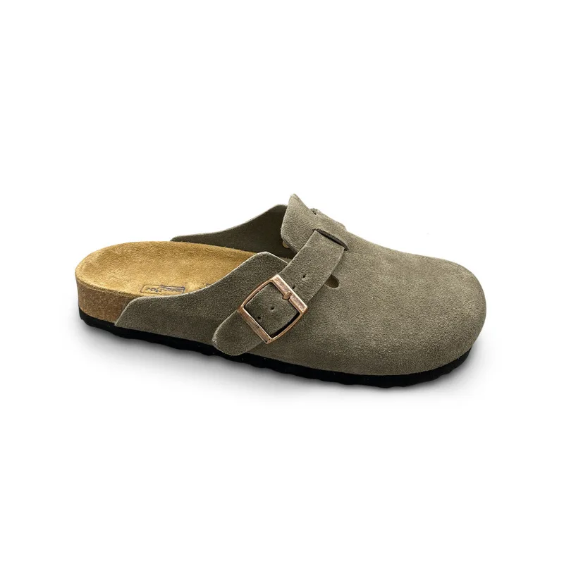 Birkenstocks Leather Cork Bottom Lazy Bag Head Half Drag Birkenstocks Sandals Women Wear Casual Retro Birkenstocks Slippers