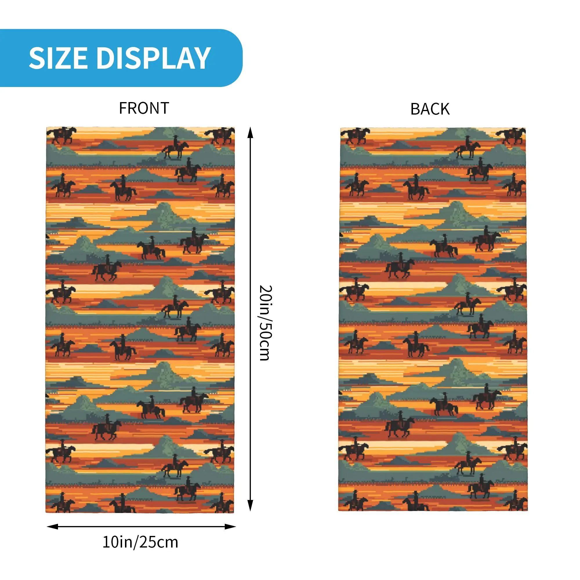 Wild West Cowboy Riders in the Desert Bandana Neck Cover Printed Mask Scarf Cycling Scarf Hiking Fishing for Men Women Adult