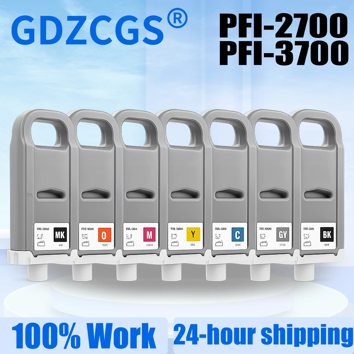 PFI-3700 PFI-2700 Pigment Ink Cartridge Compatible For Canon agePROGRAF GP-2600 GP-4600S GP-6600S Printer 700ml