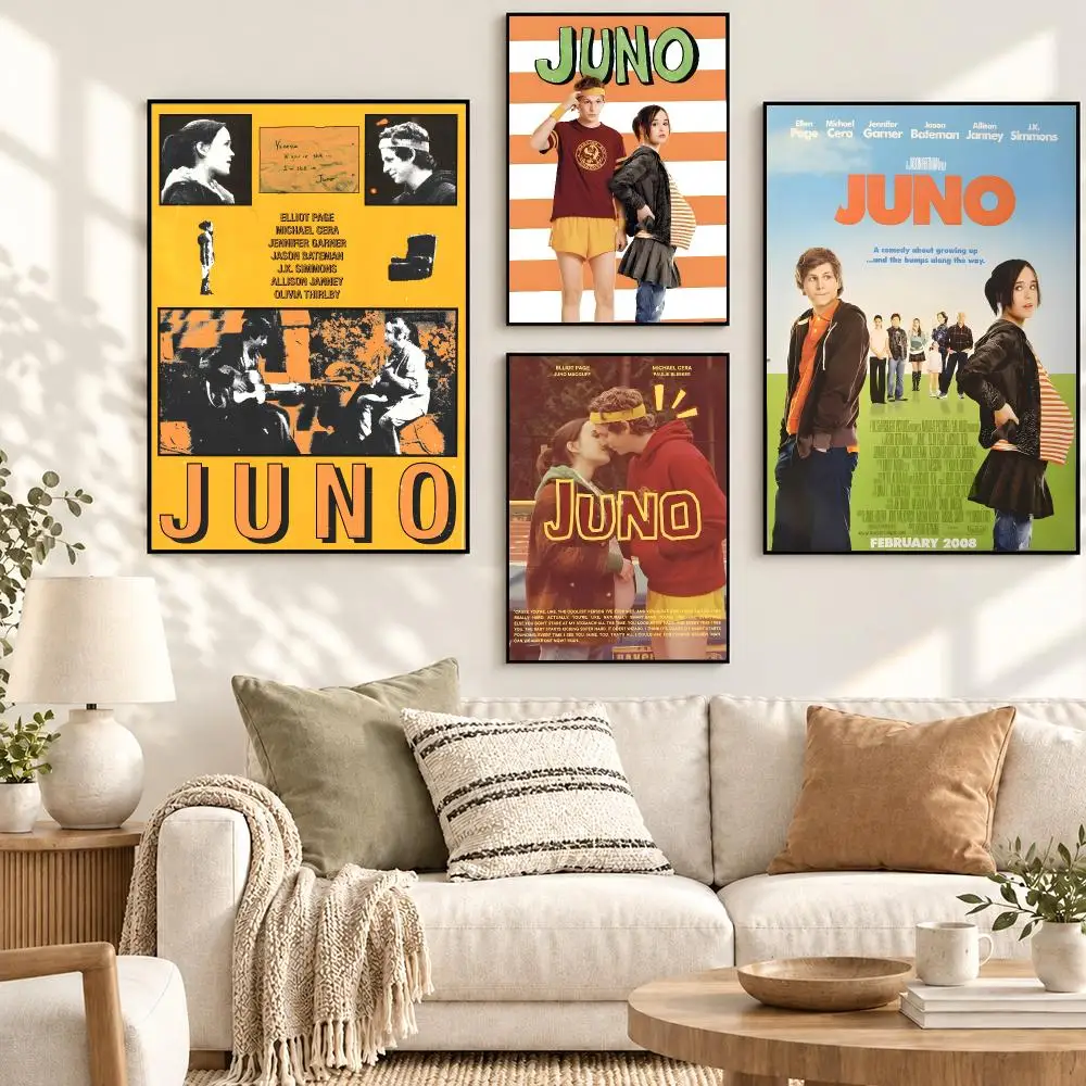 Juno Indie Coming of Age Comedy Movie Classic 2000s Poster Decorative art prints for the home, holiday gifts, unframed