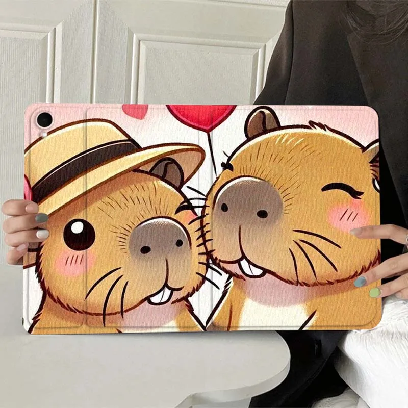 

Cute Capybara Balloon Face For Samsung Galaxy Tab A7 A A8 A9 A11 S6 S11 10.1 10.4 10.5 Inch Lite PLus Soft Tablet Case Gift