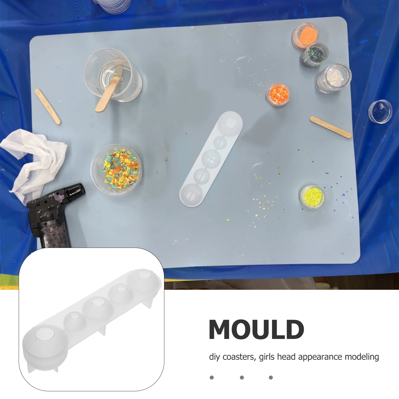 

1pc Sphere Ball Silicone Mold 3D Resin Molds 5-Slots Round Epoxy Casting Mold For Diy Jewelry Crystal Beads Candles Pendant
