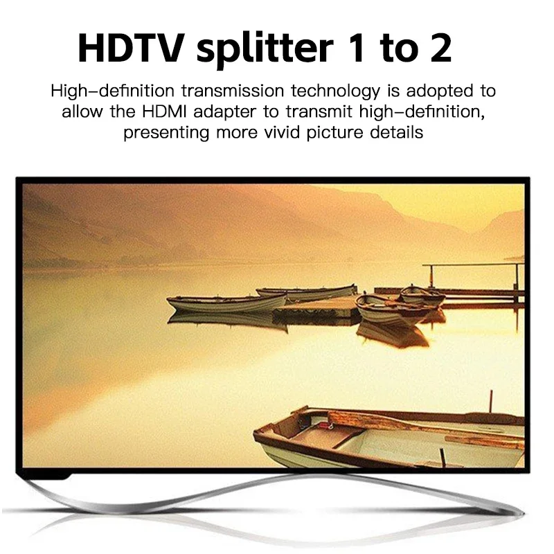HDTV 1 in 2 1080P HDTV Splitter Adapter Male To 2 Female Head Adapter HD Male To Female Conversion Cable image 4
