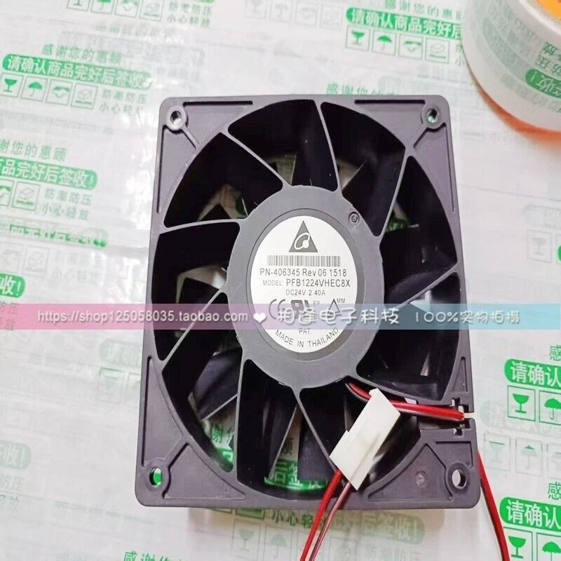 

A+for1 PCS fan PFB1224VHEC8X DC24V 2.40A 12CM 12038 2 wire cooling fan #md