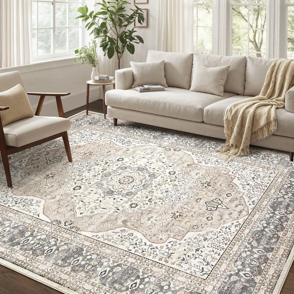 

Washable Rug 10x14 Area Rugs For Living Room Bedroom Dining Room Home Office Floor Decor -stain & Fade Resistant Non Slip