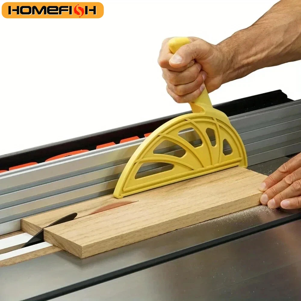 1 قطعة كتلة دفع النجارة مع مقبض أوفست لأداة أمان موصل توجيه منشار الطاولة
