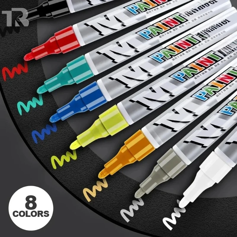 

Car paint scratch repair pen waterproof paint pen car tyre care black white red silver