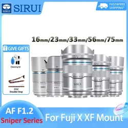 SIRUI Sniper Series 16mm 23mm 33mm 56mm 75mm APS-C Auto Focus Prime Lens for Fuji X XF Mount XT3 XT4 XT5 XT50 XS10 XA7 XPRO1 XE1