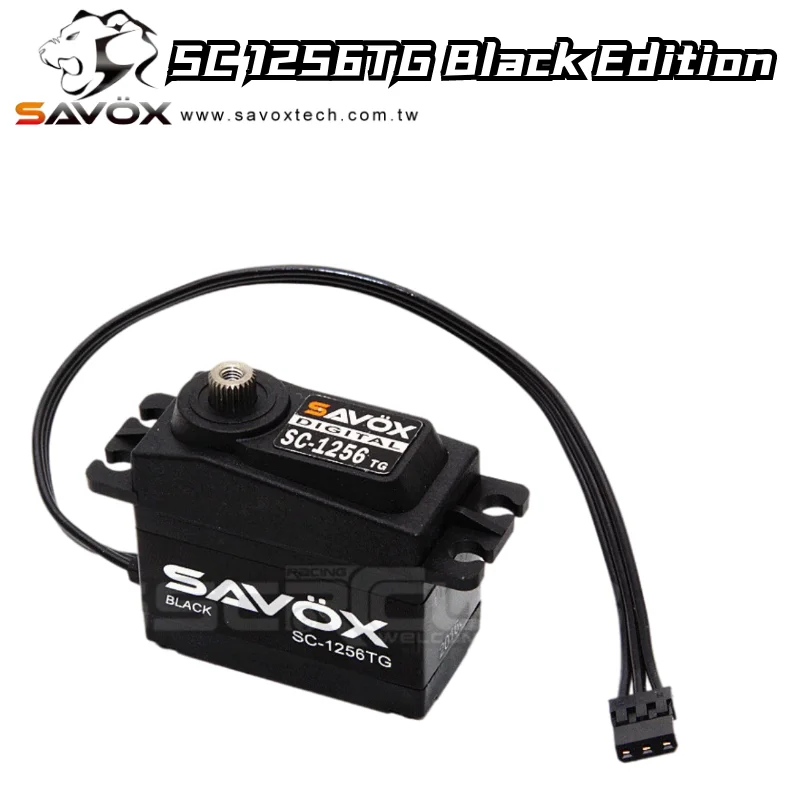 SAVOX SC 1256TG Black Edition Coreless Digital Servo 0.15s 6Vdigital servo High Torque Titanium Gear 1/8 1/10 RC parts hsp hpi