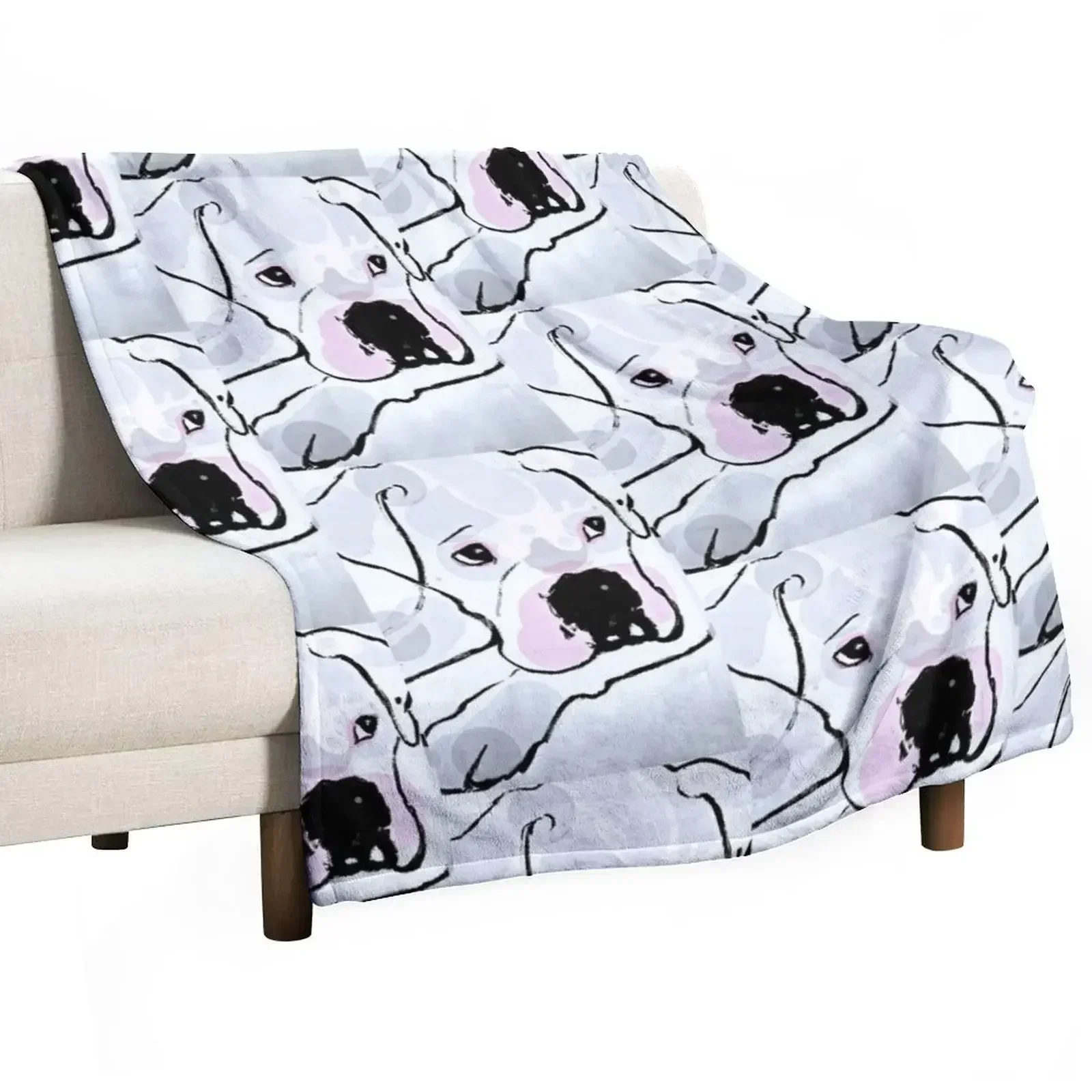 Pearl White, White Boxer Love Collection Throw Blanket Soft Beds for sofa Thins Sleeping Bag Blankets