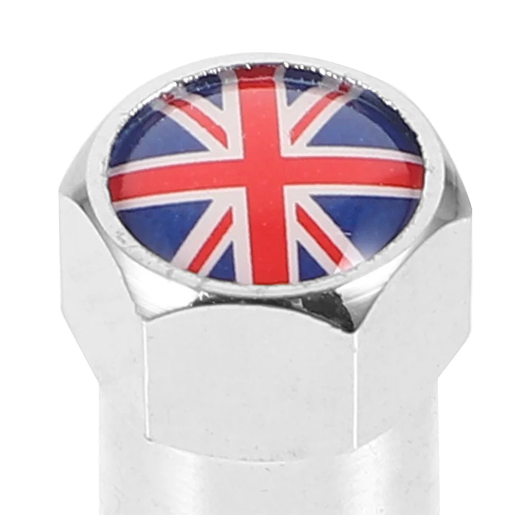 8 قطع من أغطية جذع صمام علم المملكة المتحدة خفيفة الوزن ولطيفة للمركبات، سهلة التركيب، غطاء صمام عجلة حماية أنيق #3