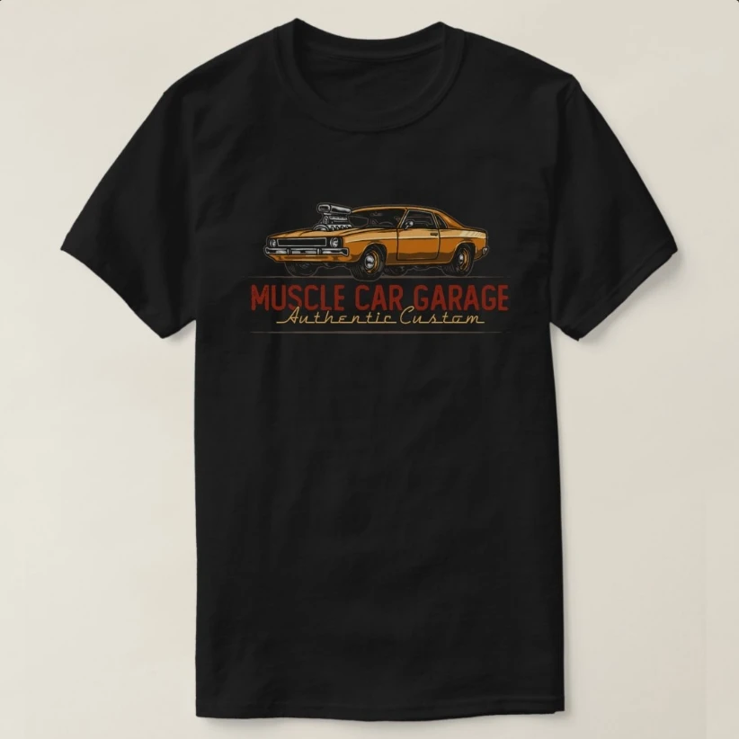 

Authentic Custom Hot Rods & Muscle Car Garage T-Shirt 100% Cotton O-Neck Short Sleeve Summer Casual Mens T-shirt Streetwear