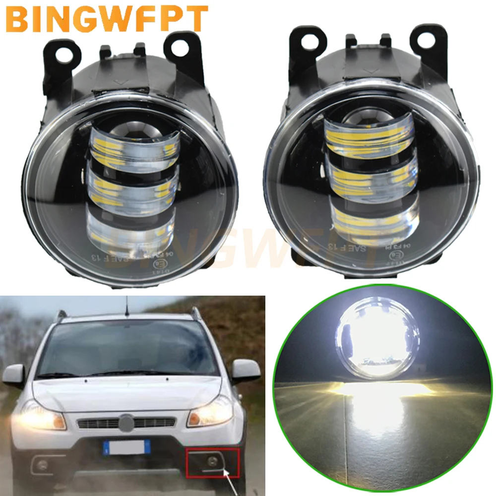 

Fog Light Accessories Front Fog Lamp DRL H11 12V Foglamps Lights For Fiat Sedici 2009-2016 For Fiat Fullback 2017 For Fiat Panda