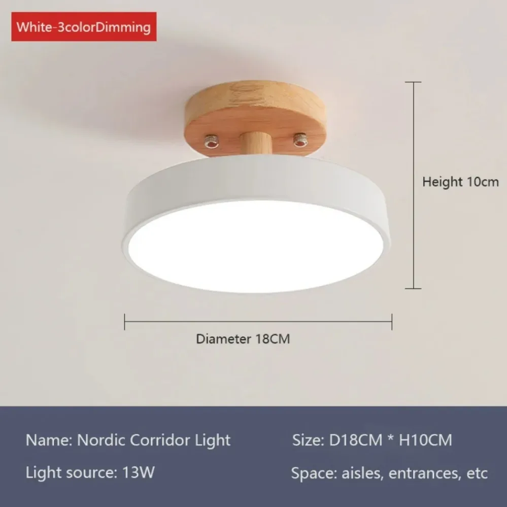 

Светодиодные потолочные светильники в скандинавском стиле для прихожей, балкона, дерева, круглый гардероб, столовая, кабинет, спальня, светильник для ванной комнаты, внутреннее освещение