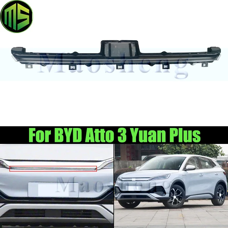 Maosheng LED Daytime Running Light For BYD ATTO 3 Yuan Plus Front Grill Light Front Driving Light Headlight SC2E-4102300