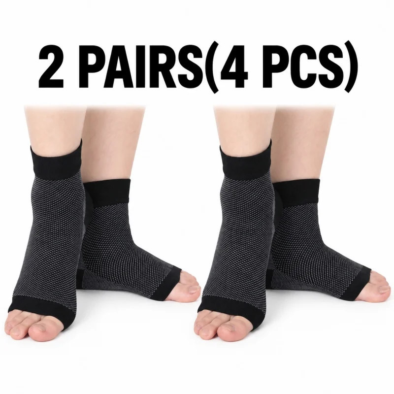 2 Pairs Plantar Fasciitis Socks Ankle Brace Compression Sleeve Foot Arch Support for Joint Heel Pain Relief Swelling Achilles