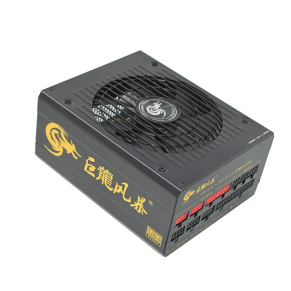 JULONGFENGBAO ATX 3.0 PCIe 5.0 1600W Power Supply PC Active PFC Server Source For Gaming Desktop Computer Support Dual CPU PSU