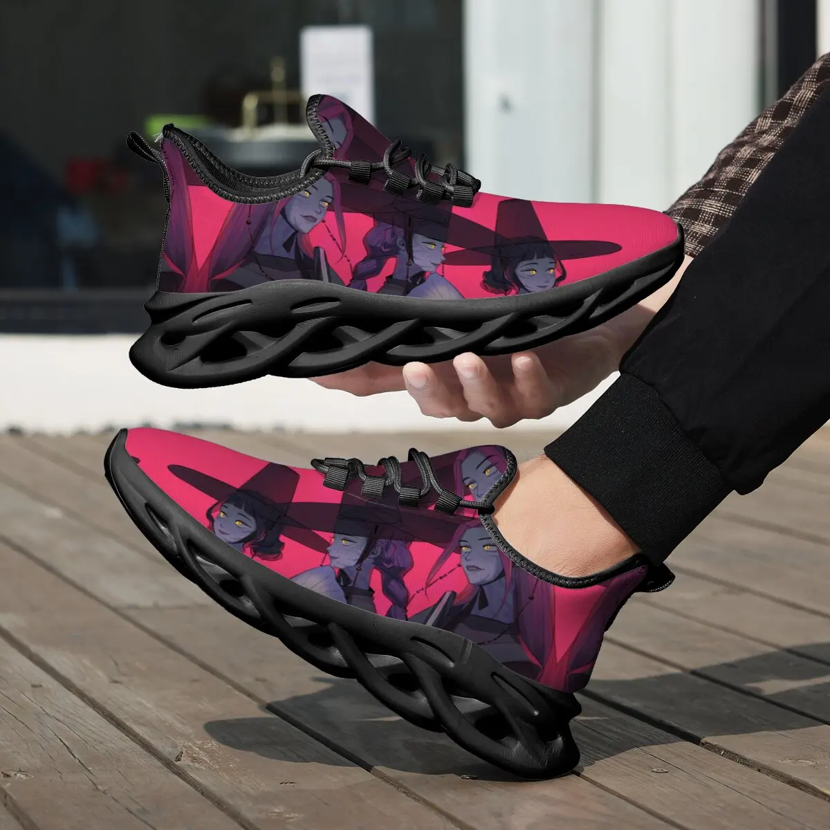 Новинка 2025, женская обувь, розовая спортивная обувь с персонажем аниме, легкая, удобная, модная обувь для пар, модные кроссовки
