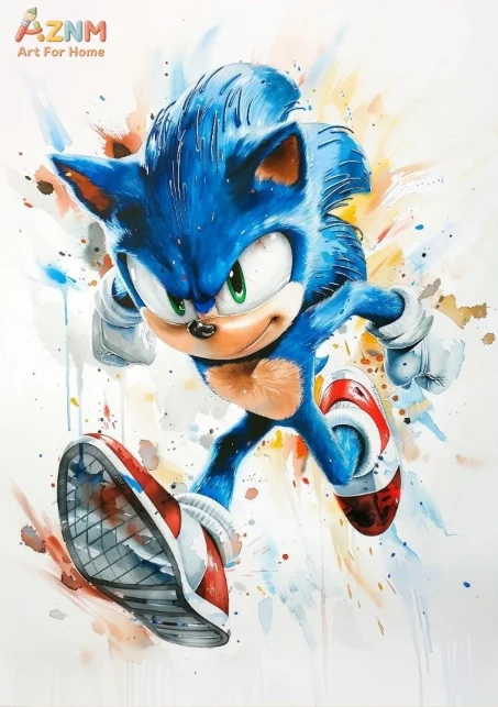 Sonic Hedgehog PrintsPosters, Game Poster Printable, Shadow, Tails, Knuckles, Wall Art, Kids Room Decor,