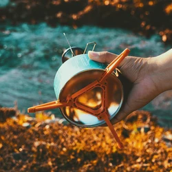 Widesea Foldable Gas Tank Bracket Outdoor Stove Accessories Base Camping Burner Flat Canister Tripods Holder Stable Tool Stand