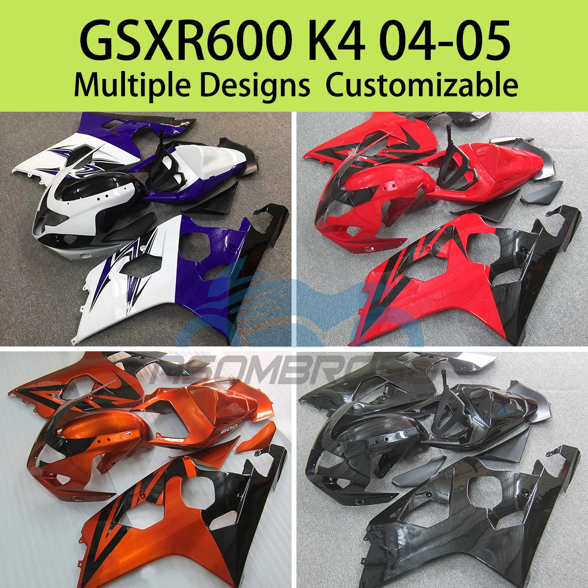 

GSXR600 GSXR750 04 05 Fairings for SUZUKI GSXR 600 750 K4 2004 2005 Free Custom Cowling Kit Motorcycle Fairing Bodywork