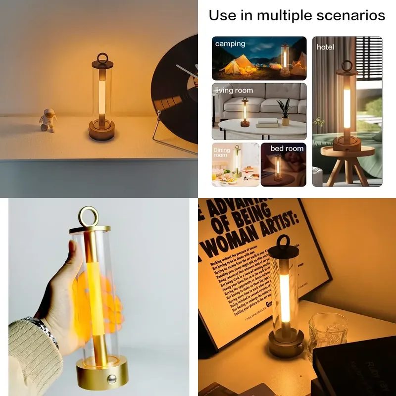 Incandescent Night Lamp for Outdoor Camping and Indoor Use in Bars Hotels Transparent Bar Ambient Light with Battery USB