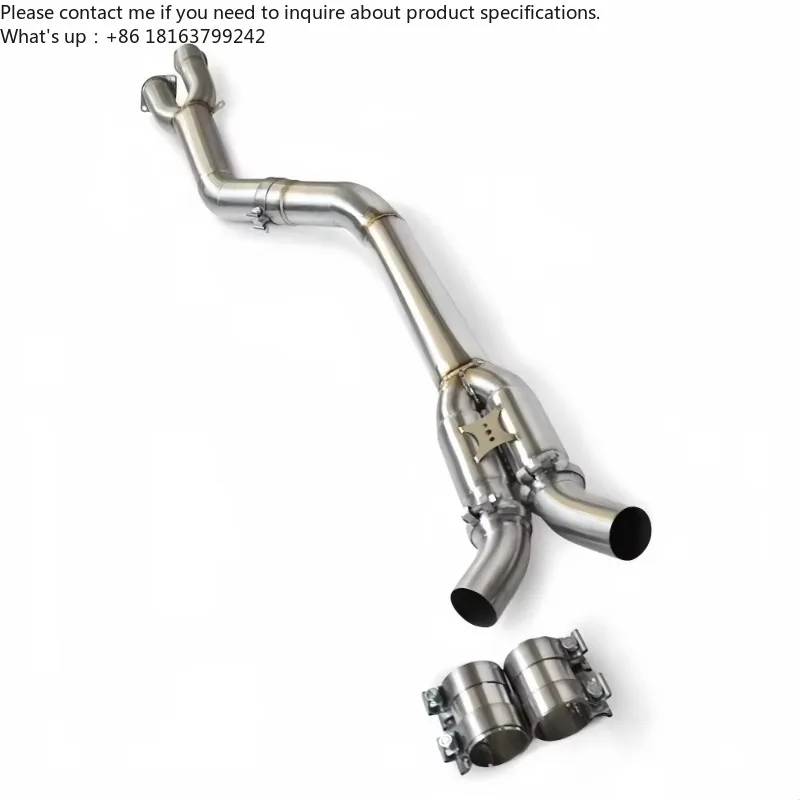 Mid Pipe Exhaust Pipes Resonator for BMW M340/M340i B58 3.0T (2018-2023) - Enhances Engine Power for Modified Exhaust Systems
