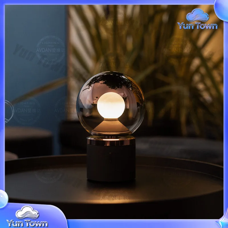Germany Luna Pura minimalist high-end rechargeable glass desk lamp living room dining room bedside lamp portable ambient