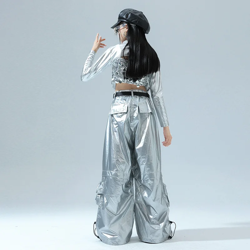 بدلة فرقة رقص الجاز للفتيات، زي ممارسة المد والجزر للأطفال في الشارع