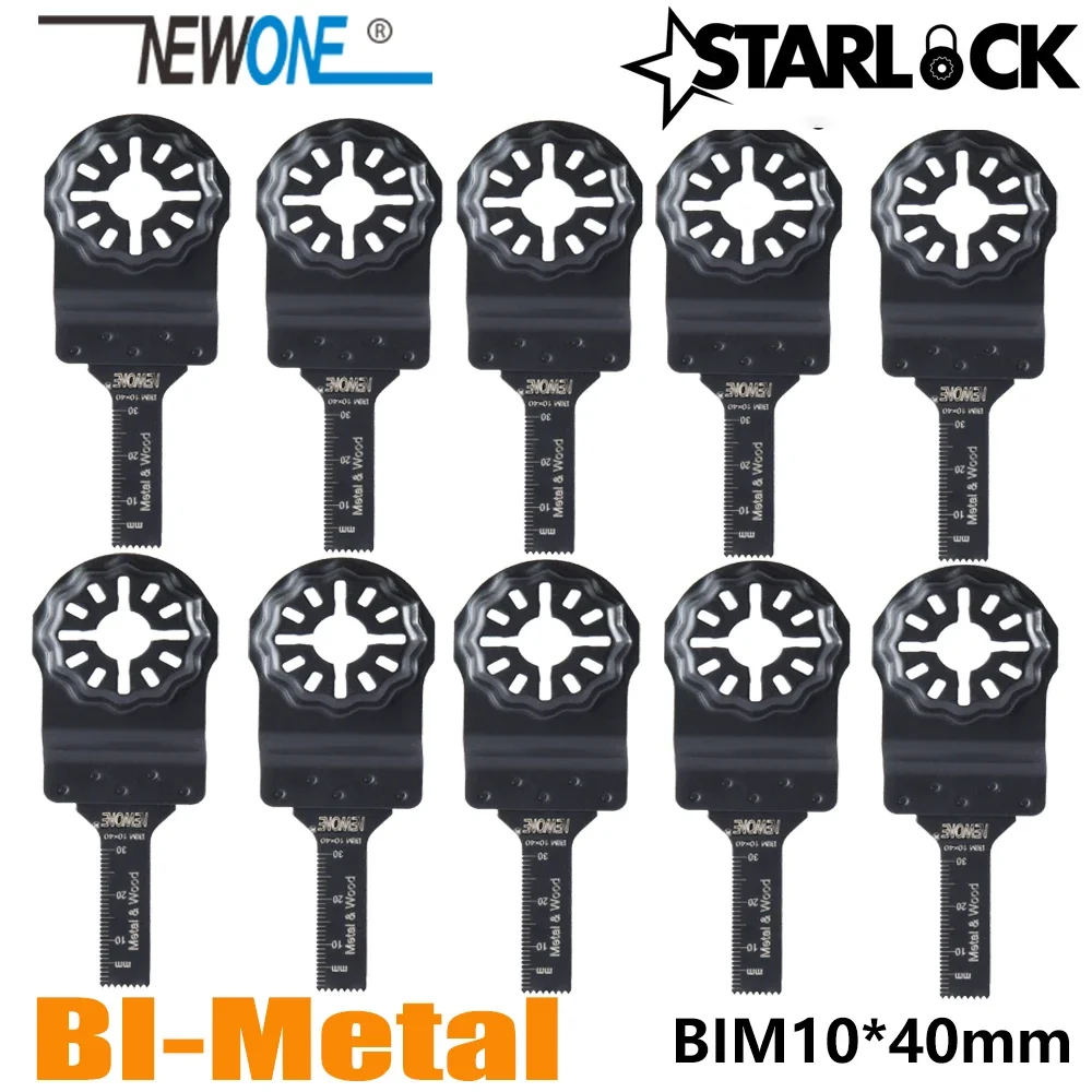 

NEWONE Compatible for STARLOCK BIM10*40mm Bi-metal Saw Blades fit Oscillating Tools for Metal Cuting Remove Nails