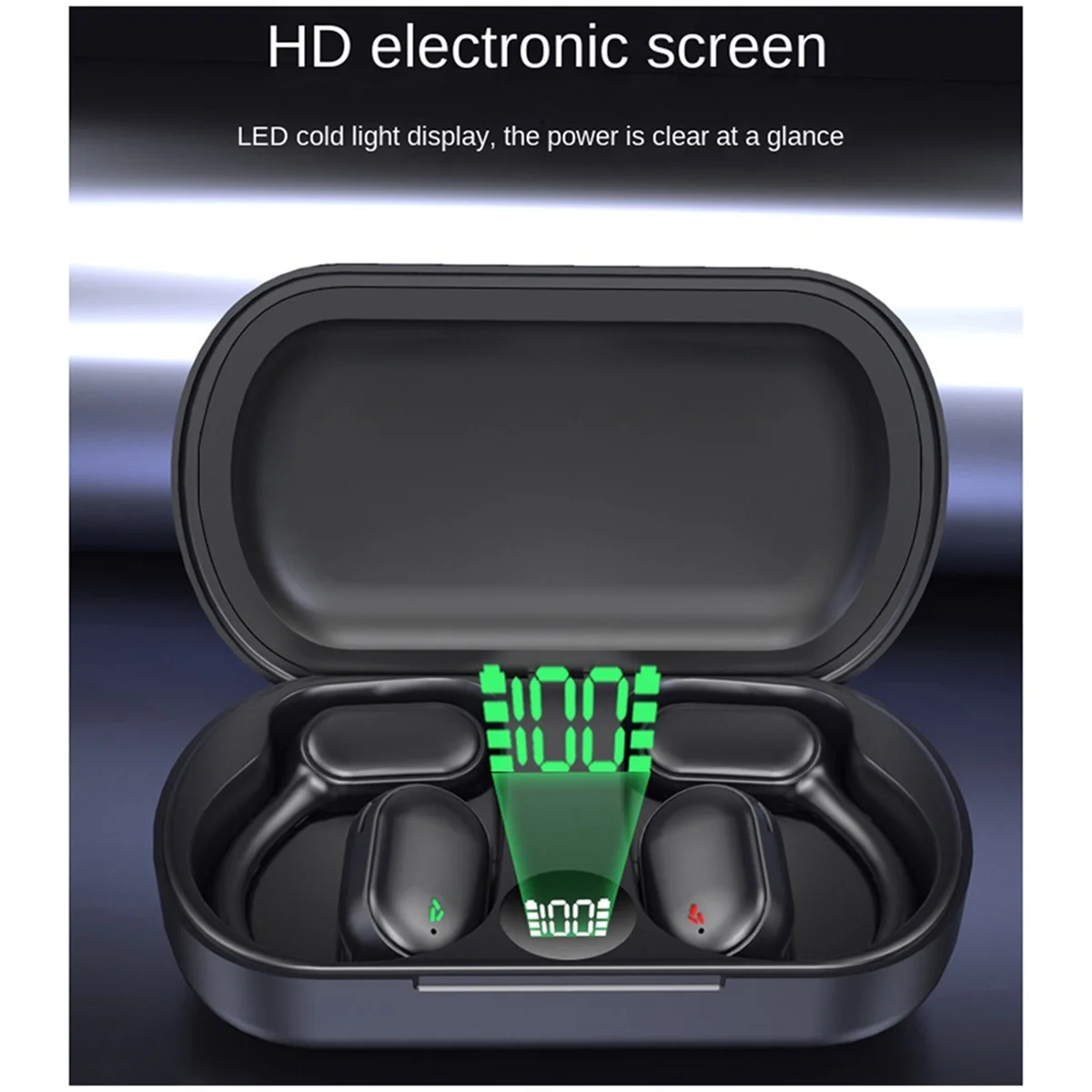 AD41-ワイヤレスヘッドフォン 耳に装着する骨伝導 Bluetooth ヘッドフォン ヘッドフォンはスマートフォンで動作します 音楽ヘッドセット