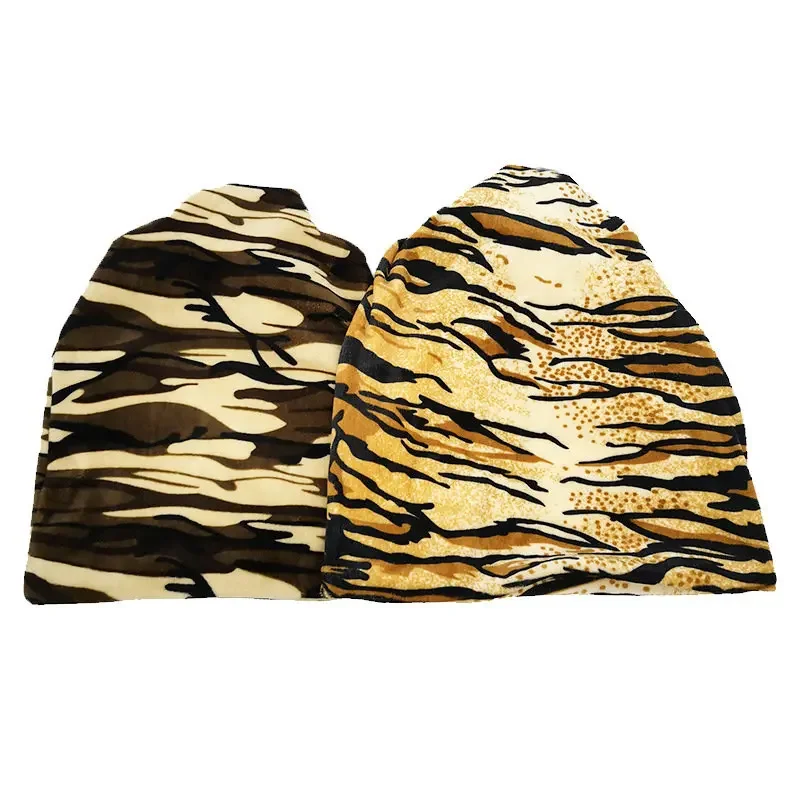 Spring Cotton Zebra Print Thicken Knitted Hat Warm Skullies Cap Beanie Hat For Men and Women 178