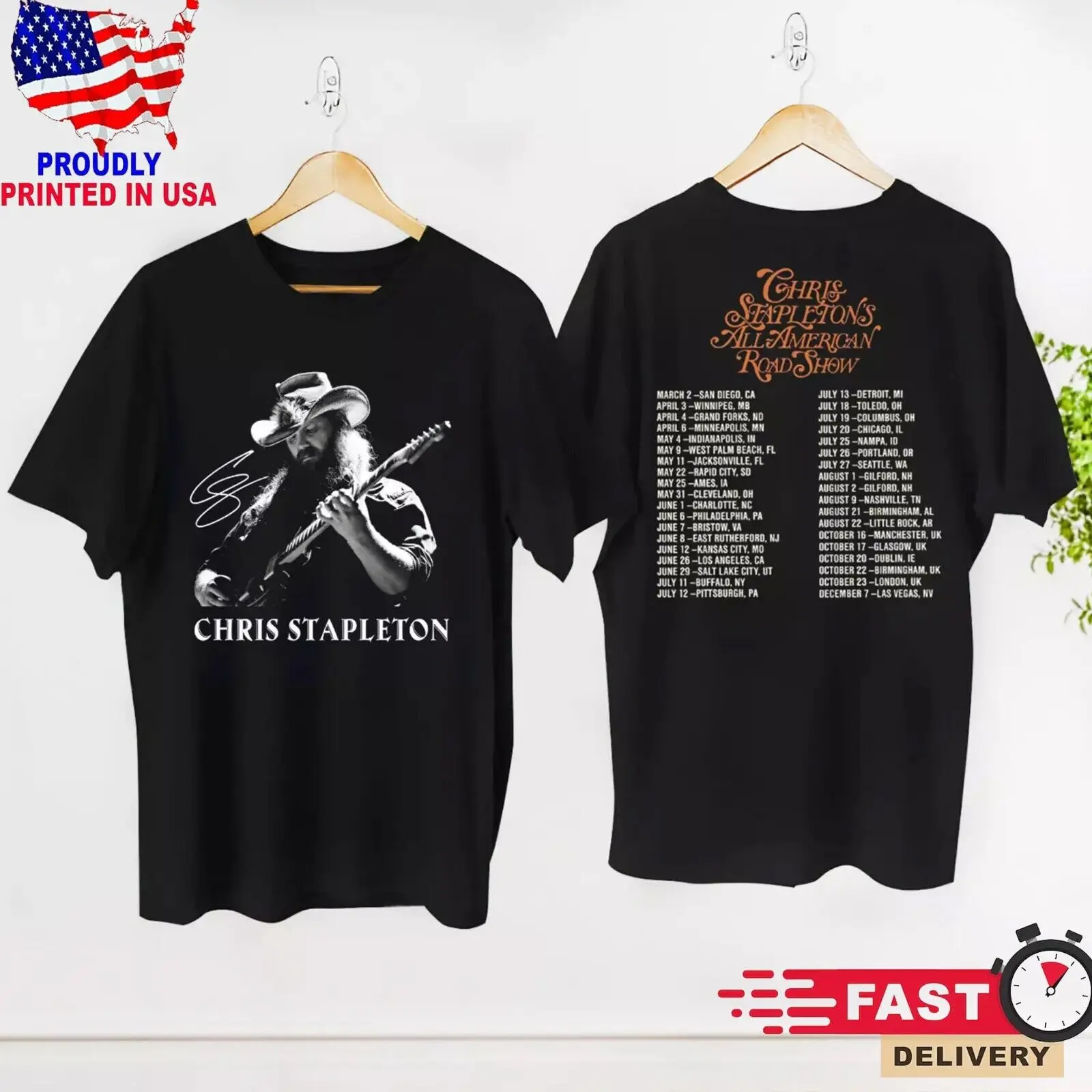 New Chris Stapleton All American Road Show Tour 2024 Gift For Fans Men S-5XL Tee