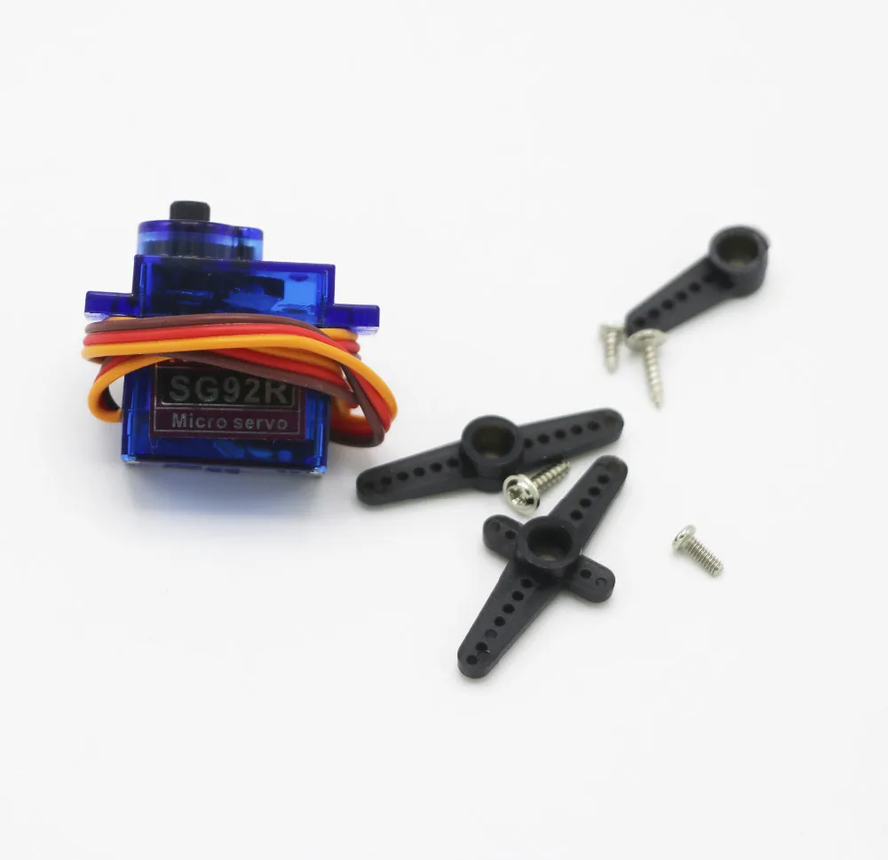 2/5pcs SG92R Micro 9g Servo Nylon Carbon Fiber Gears Servos For RC Model Helicopter Parts