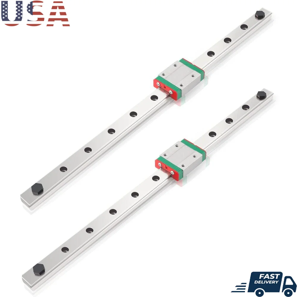 

MGN12H 500MM Linear Guide Rail 2PCS CNC Machine Slide Heavy Duty Bearing Steel High Stiffness Smooth Motion