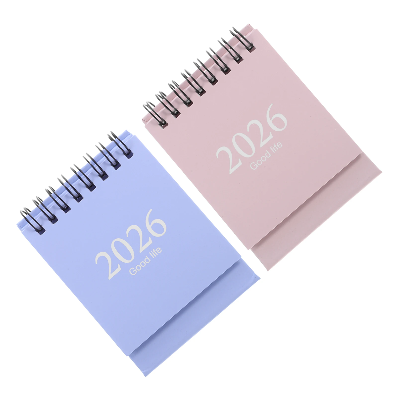 

2pcs Mini Standing Desk Calendar 2026: Compact Monthly Flip Planner For Office Study Table Space Saving Desktop Decoration