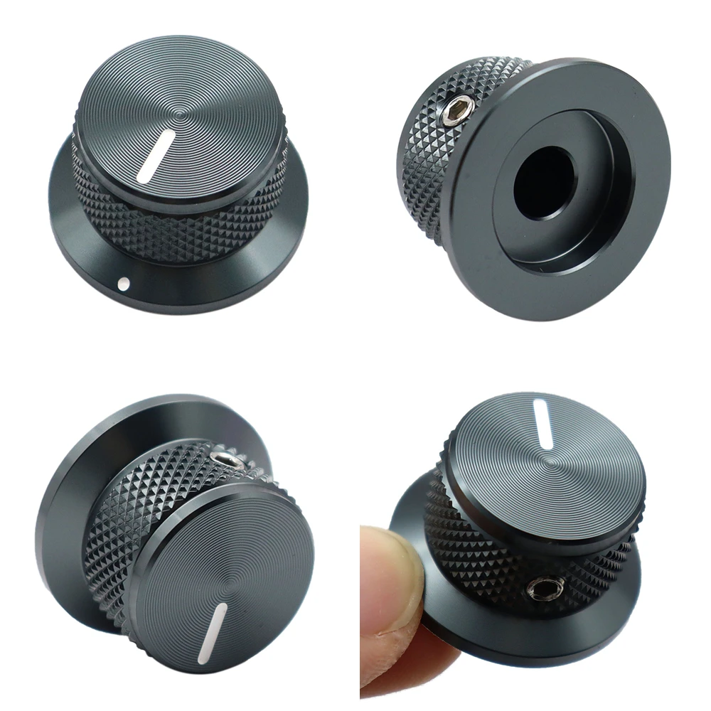 3 Stück/4 Stück Gitarrenknöpfe, Aluminium-Potentiometerknöpfe, Top-Hut-Knöpfe, Steuerknopf für Gitarre/Bass/AMPS/Vorverstärker mit Anzeige – Detail 27