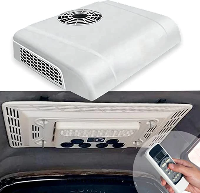 12 Вольт 24 В Универсальный электрический кондиционер для грузовика на крыше RV 13,5 К BTU Блок охлаждения парковки Кондиционер для грузовика RV BUS