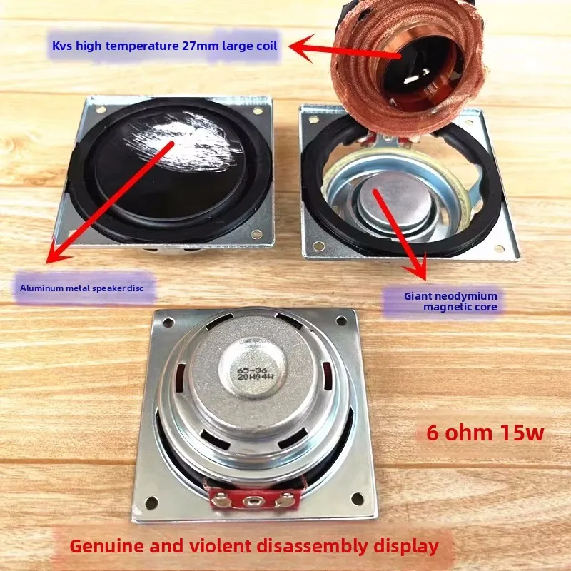 SOTAMIA 2 قطعة 2.5 بوصة مضخم صوت 6 أوم 15 واط قرص ألومنيوم النيوديميوم المغناطيسي طويل السكتة الدماغية سمّاعات بلوتوث مكبر صوت