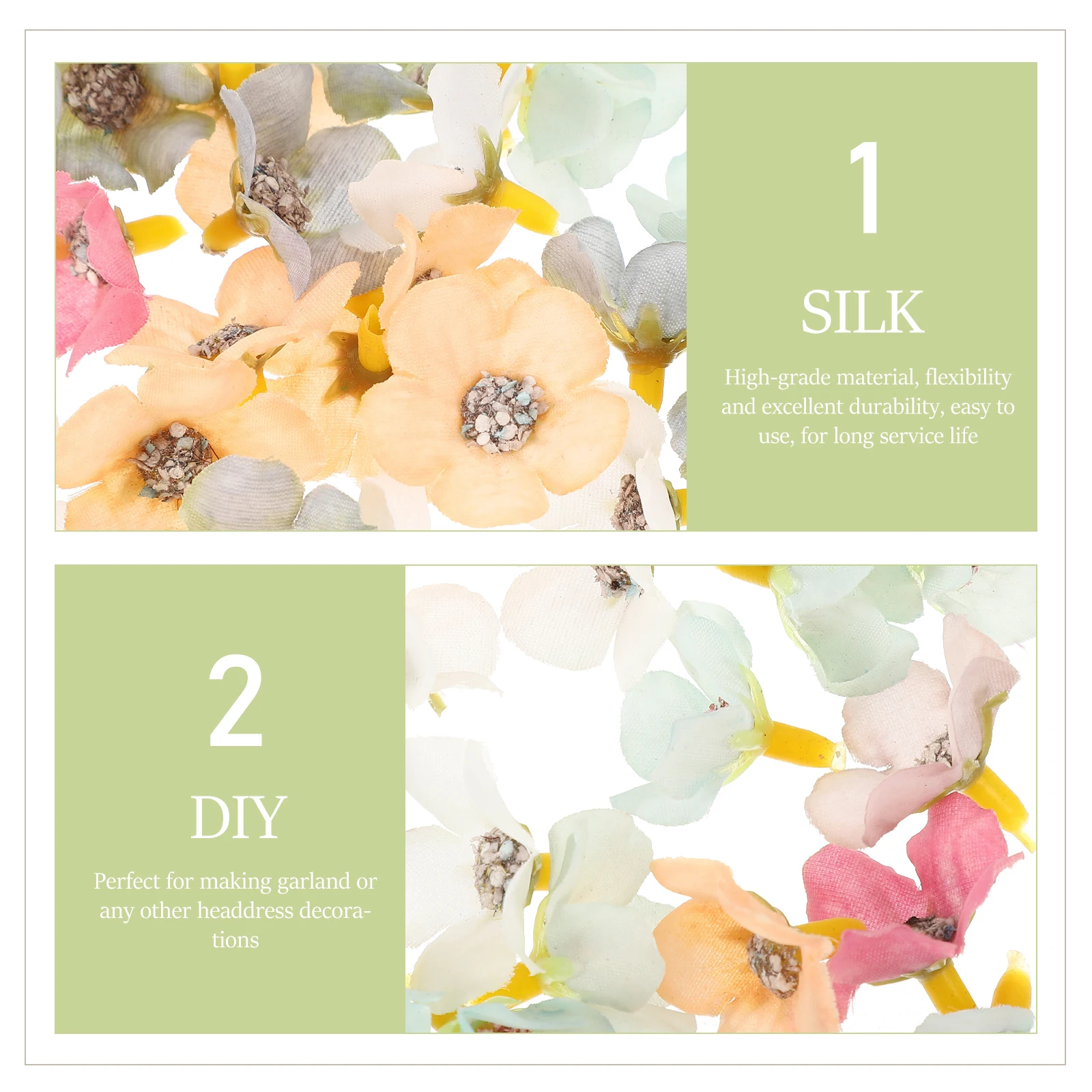 

100 Pcs Little Daisy Silk Flower Faux Flowers Artificial Party Decoration Fake Heads Mini Wedding Decorative Small Crafts