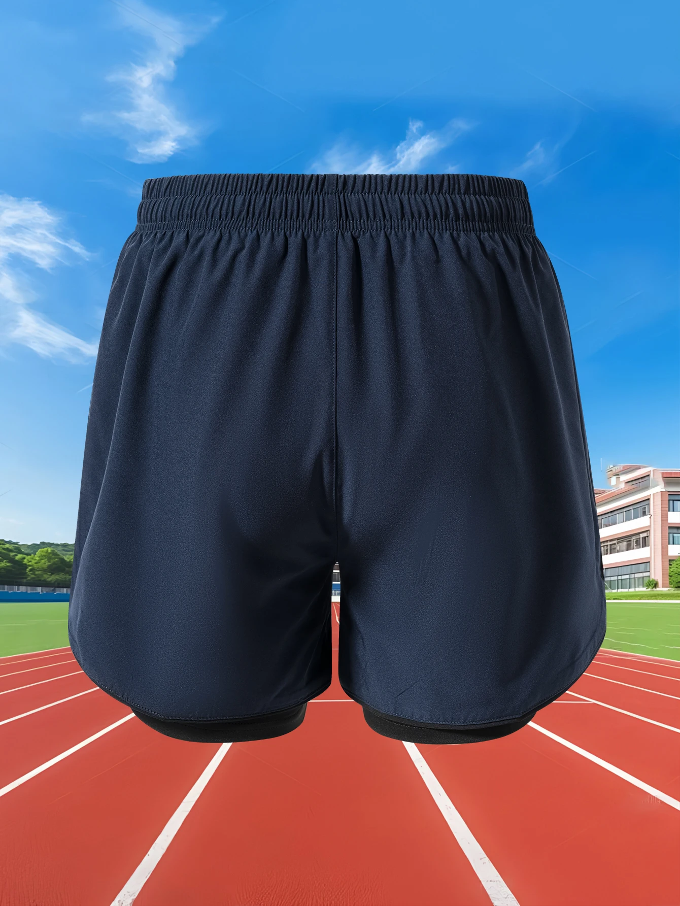 Sommer Herren Laufshorts Fitness Gym Training 2-in-1 Sportshorts Schnelltrocknende Workout-Jogging-Shorts mit Doppelschicht – Detail 12