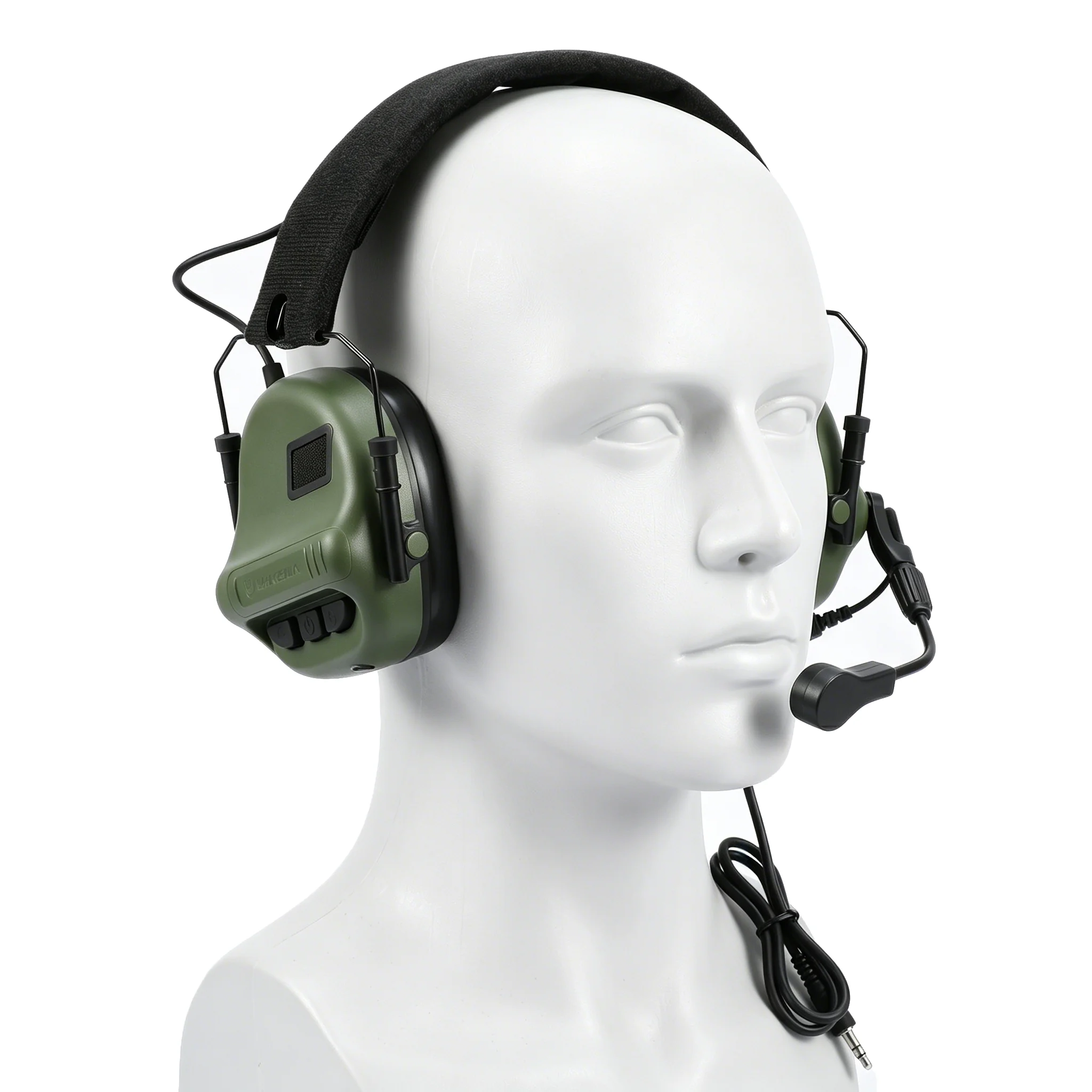 Tactical Communication Headset Electronic Shooting Noise Cancelling Earmuff, DSP Chip, 6 X Sound Pickup, PTT adapter optional