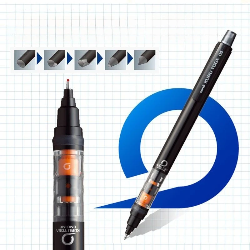 Mechanical Pencil M5-452 Drawing Pencil 0.5mm Low Center of Gravity Automatic Rotation School Supplies Stationery image 6