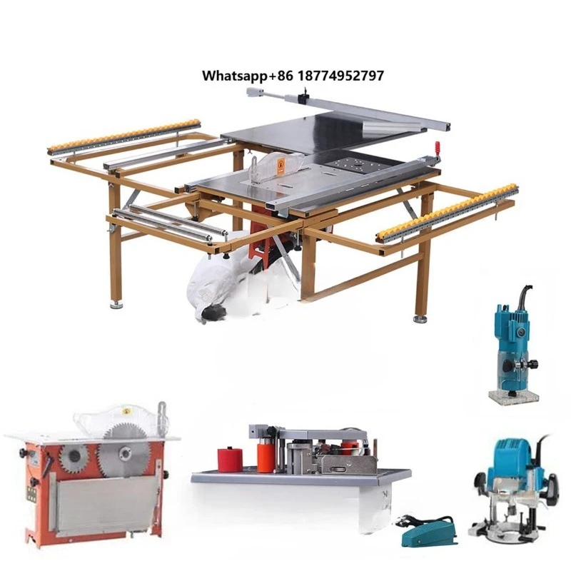 Woodworking All in One Machine Saw Table Precision Rail Sliding Table Saw