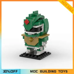 129PCS Customized MOC Green Ranger Film Characters Building Blocks Technology Bricks Creative Assembly Toys Holiday Gifts